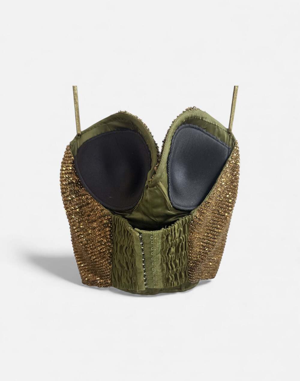 Retrofete Kala Sequin Bustier Bra Halter Top Corsette - Picture 2 of 3